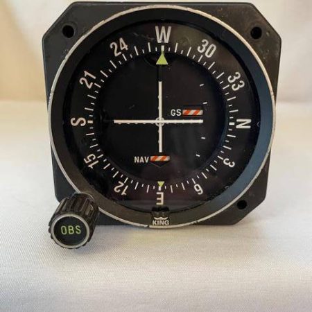 Bendix-King KI 209 Glide Slope/Localizer Course Indicator.  14 Volt.  Used.