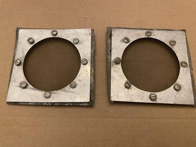 Vintage Aircraft Air Intake-Exhaust Frames And Screens. Used - part number Unknown