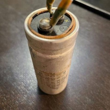 Sprauge Capacitor. 450 UP, 50 DC. As Removed - part number CE13C451G