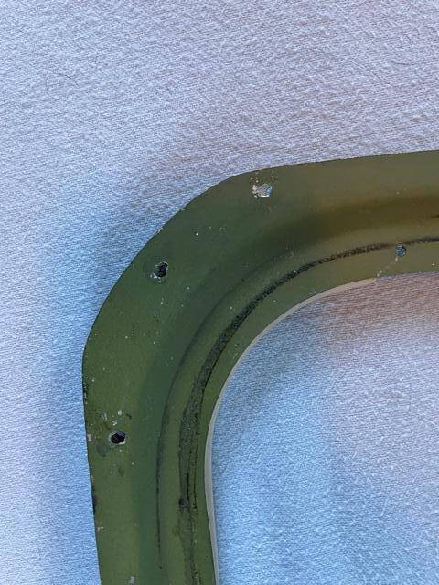 Cessna 182 Left Hand Rear Window Frame With Inside Lower Retainer. Used - part number 0710107-3 (C-182 window frame) (view 4)