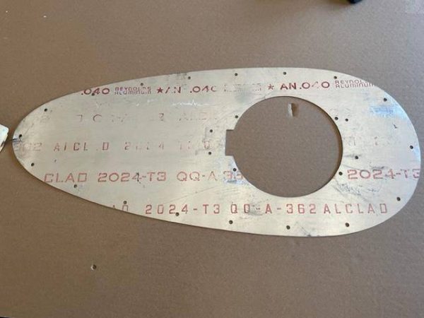 Landing Light Reinforcement Plate. New Old Stock - part number 700879