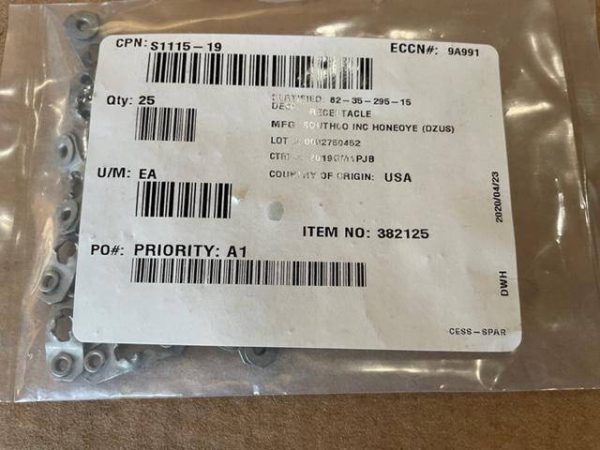 Cessna Door, Panel And Cowl Receptacles. New - part number S1115-19 (view 1)