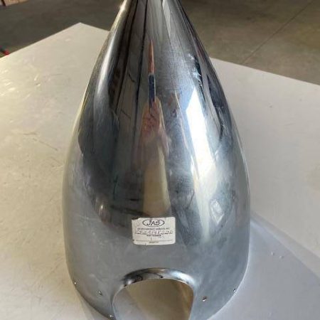 Cessna 206 & 210 Hartzell 3-Blade Spinner & Aft Bulkhead. Used - part number 1250419K200 or 1250419-2 or C-4586P (Hartzell dome #) or C-4583-3P (aft bulkhead)