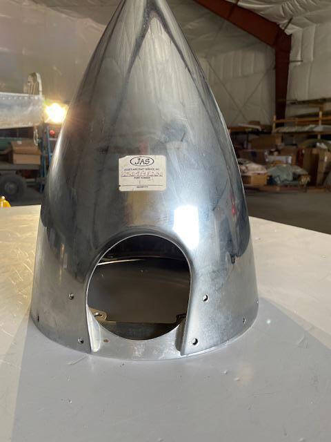 Cessna 206 & 210 Hartzell 3-Blade Spinner & Aft Bulkhead. Used - part number 1250419K200 or 1250419-2 or C-4586P (Hartzell dome #) or C-4583-3P (aft bulkhead) (view 7)