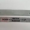 Lake LA4 Water Rudder Position Placard. Used