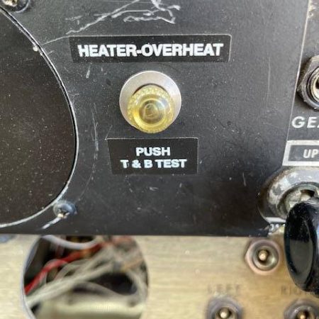 Cessna Heater Overheat Warning Light With Push To Test Function.  Used.