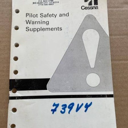Cessna Pilot Safety And Warning Supplements.  Used.