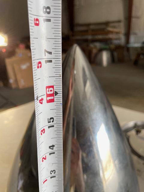 Cessna 206 & 210 Hartzell 3-Blade Spinner & Aft Bulkhead. Used - part number 1250419K200 or 1250419-2 or C-4586P (Hartzell dome #) or C-4583-3P (aft bulkhead) (view 14)