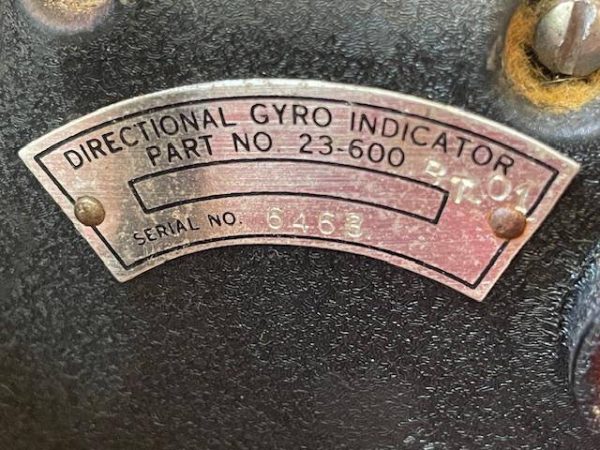 Garwin-Cessna Vintage Directional Gyro & Gyro Horizon. Used - part number 23-600-BT-01 (directional gyro) (view 11)