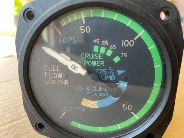 Twin Cessna Dual Fuel Flow Gauge. Repaired. Used - part number C662020-0114 (view 1)