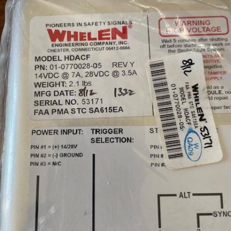 Whelen HDACF Strobe Power Supply Unit. New Old Stock - part number 01-0770028-05