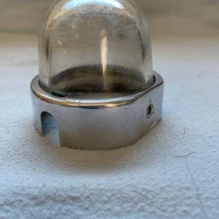 Clear Glass Nav/Strobe Lens Cover With Gasket And Mounting Plate. Used - part number Unknown