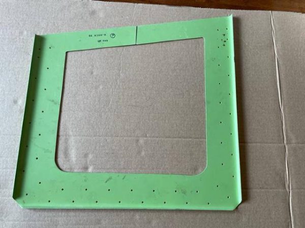 Beechcraft Window Frame From Early Aircraft. New Old Stock - part number Unknown. (SS 8100-9 imprinted on frame.) (view 2)