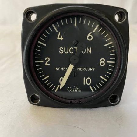 Cessna-Standard Precision 2 1/4" Suction Gauge. As Removed - part number S1414-1