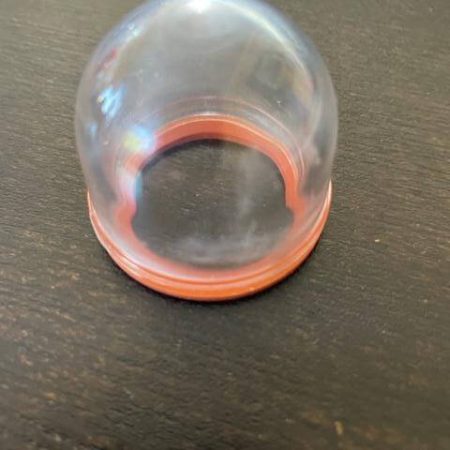 1 1/2" Clear Glass Tail Nav Light Lens Cover.  Used.