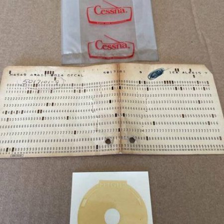 Cessna Rheostat Placard "Flight". New - part number 5017101-9