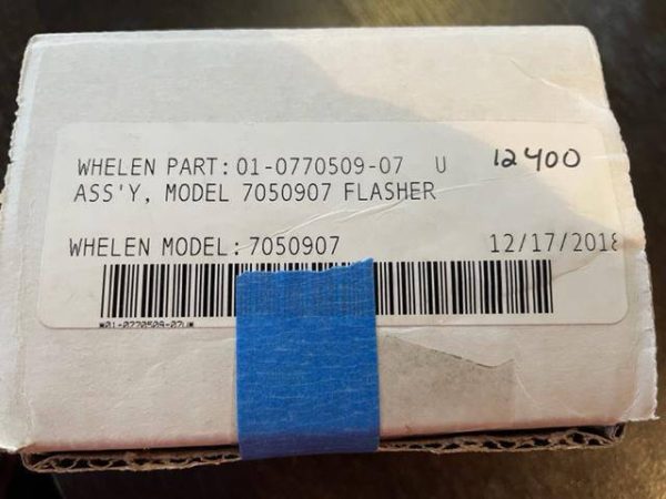 Whelen 14 Volt Red Beacon Flasher Assembly. NEW - part number 01-0770509-07 (Assembly) (view 2)