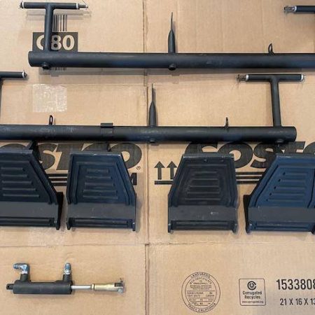 Grumman AA1 & AA5 Rudder Bars, 4 Pedals & RIGHT Slave Master Cylinder.  Overhauled.