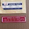 Cessna 205, 206, 207 Cargo Door Emergency Exit Placard. New Old Stock - part number 1205058-2 (view 1)