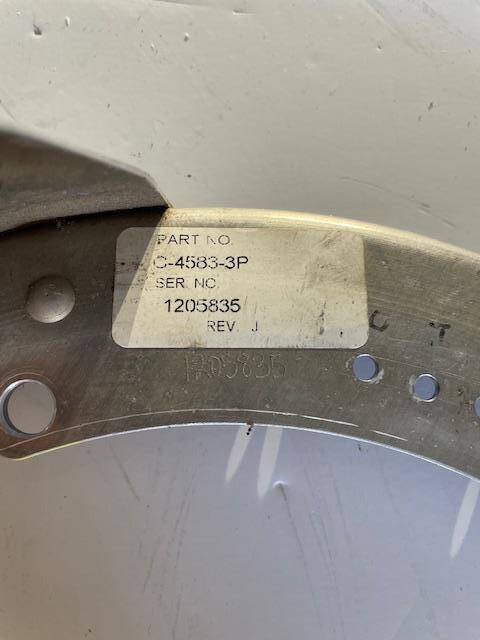 Cessna 206 & 210 Hartzell 3-Blade Spinner & Aft Bulkhead. Used - part number 1250419K200 or 1250419-2 or C-4586P (Hartzell dome #) or C-4583-3P (aft bulkhead) (view 11)