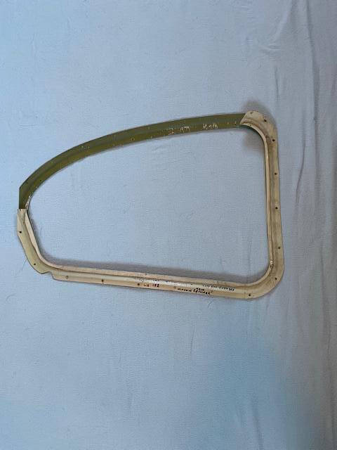 Cessna 182 Left Hand Rear Window Frame With Inside Lower Retainer. Used - part number 0710107-3 (C-182 window frame) (view 1)