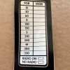 Compass Card Correction Placard. New Old Stock - part number 0713819-1