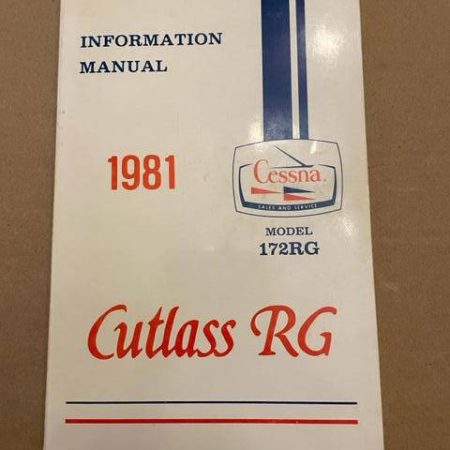 Cessna 172RG Cutlass Information Manual.  Used.
