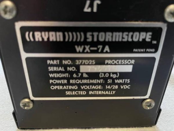 RYAN WX-7A Stormescope Complete System. As Removed - part number 377D25 (processor. SN 790373) (view 5)