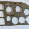 Cessna 182 & 210 LEFT Shock Mounted Instrument Panel. Black Metal, Used - part number 0713621-2 (view 3)