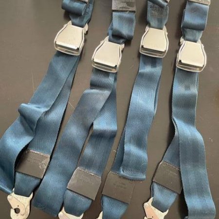 Am-Safe Lap Belt Sets.  Dark Blue.  Used.