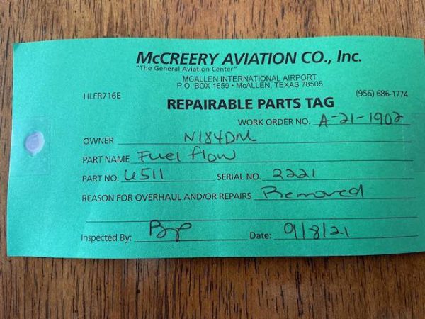 Beechcraft United Instruments A36 Fuel Flow Gauge. Used - part number 6511 (United Instruments) (view 3)