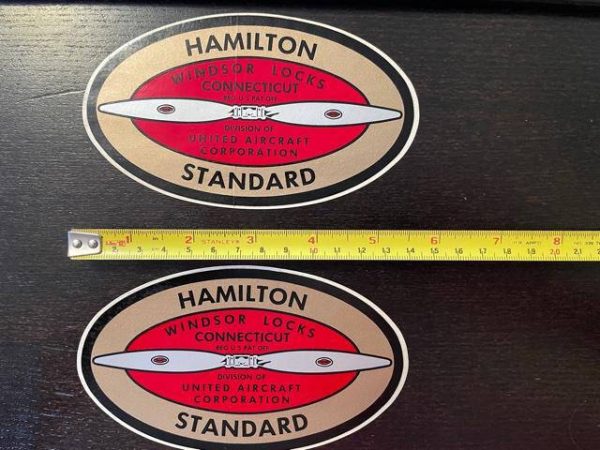 Hamilton Standard Decals. New Old Stock - part number W1284G (model #)