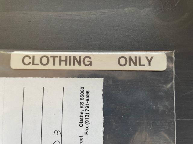 Beechcraft King Air Decal "Clothing Only". New Old Stock - part number 200D3