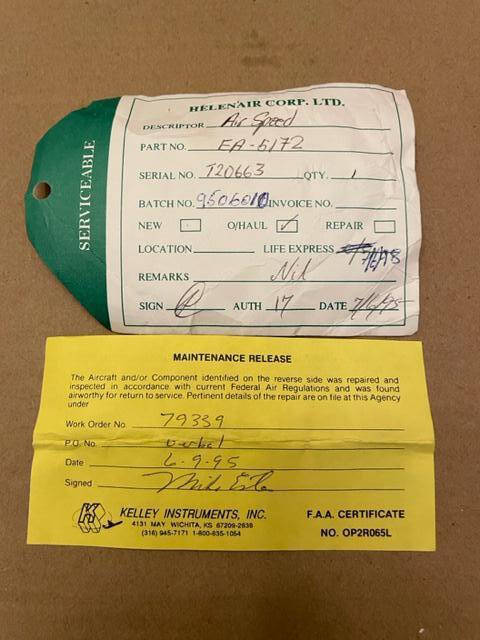 Sigma-Tek Airspeed Indicator. Overhauled - part number EA (5172-1) (view 3)