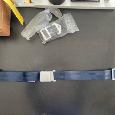 American Safety 5000B2 Lap Seat Belt Set. Dark Navy Blue.  New Old Stock.