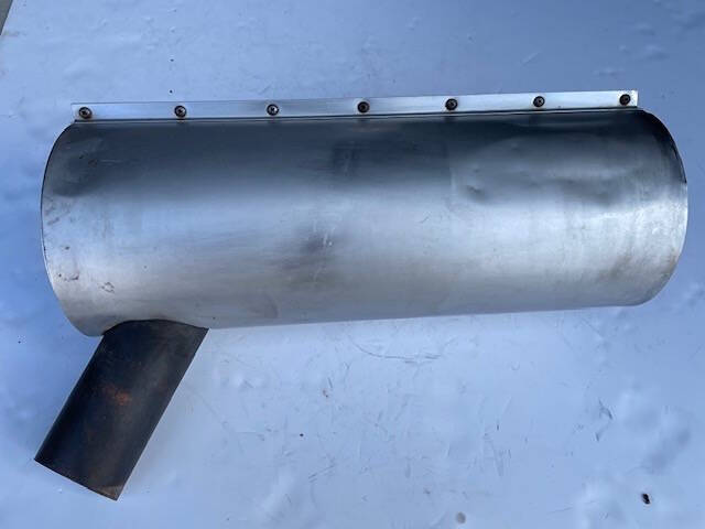 Cessna 182E Muffler With Stainless Steel Shroud. Used - part number 0750130-54 (or -60 Assembly)