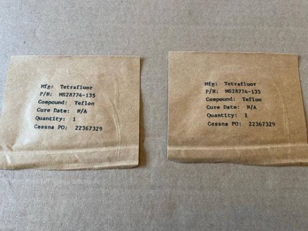 Tetrafluor Teflon Retainer Ring. PN MS28774-135. New Old Stock - part number MS28774-135