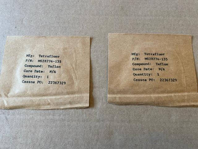 Tetrafluor Teflon Retainer Ring. PN MS28774-135. New Old Stock - part number MS28774-135
