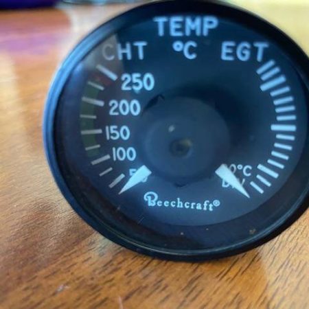 Beechcraft Mid-Continent A36 CHT-EGT Gauge Cluster.  Used.