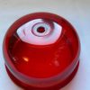 Whelen-Grimes Red Glass Nav Light Lens Dome. Used - part number 02-370360-00 (Grimes) (view 1)
