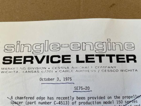 Cessna 150 LEFT Fuselage Tail Cone Stiffener. Service Letter SE75-20. New Old Stock - part number 0412532-1 (view 4)