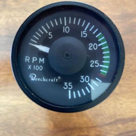 Beechcraft United Instruments A36 Tachometer. Used - part number 102-380011-23 (Beechcraft)