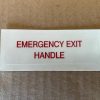 Cessna Placard "Emergency Exit Handle". New - part number 5111566-5