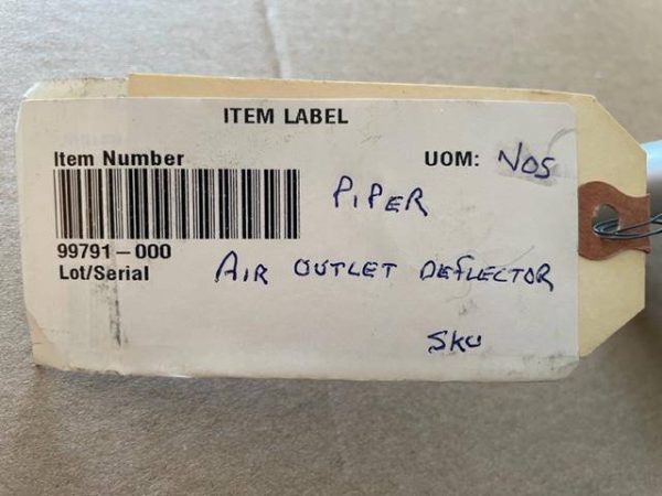 Piper Air Outlet Deflector. New Old Stock - part number 99791-000 (view 3)