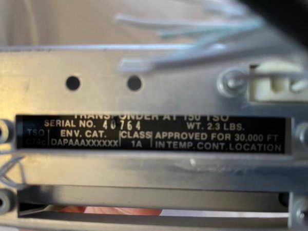 Narco AT150 Transponder with Tray. Used - part number AT150 (view 3)