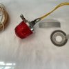 Cessna 210K 12 Volt Red Glass Strobe Beacon Light Assembly. Used - part number C621001-0103 (view 1)