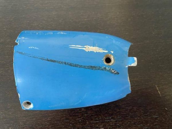 Cessna 150L LEFT Nav Light Retainer Shield. As Removed - part number 05235566-1 (view 1)