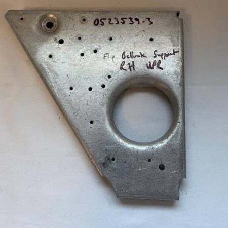 Cessna 172 Flap Bellcrank UPPER RIGHT Support Bracket. As Removed - part number 0523539-3