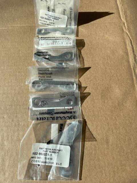 Beechcraft Piston Aircraft Exhaust Pipe Lock Tabs. New Old Stock - part number 102-950021-1
