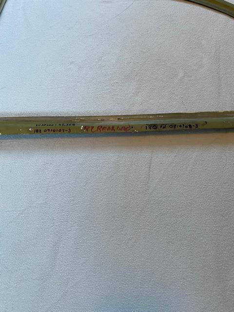 Cessna 182 Left Hand Rear Window Frame With Inside Lower Retainer. Used - part number 0710107-3 (C-182 window frame) (view 3)